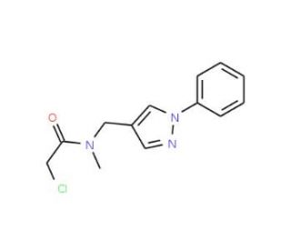 2-chloro-N-methyl-N-[(1-phenyl-1H-pyrazol-4-yl)methyl]acetamide - chemical structure image