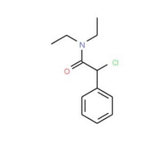 2-chloro-N,N-diethyl-2-phenylacetamide (CAS 65117-31-9) - chemical structure image