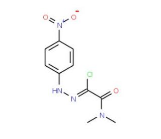 2-Chloro-N,N-dimethyl-2-[2-(4-nitrophenyl)hydrazono]acetamide - chemical structure image