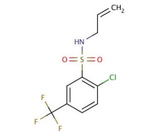 2-chloro-N-(prop-2-en-1-yl)-5-(trifluoromethyl)benzene-1-sulfonamide - chemical structure image