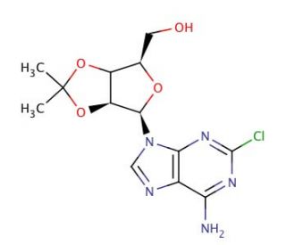 2-Chloroadenosine-2&prime;,3&prime;-acetonide (CAS 24639-06-3) - chemical structure image