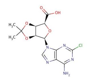 2-Chloroadenosine-5&prime;-carboxy-2&prime;,3&prime;-acetonide (CAS 72209-20-2) - chemical structure image