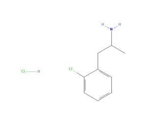 2-Chloroamphetamine Hydrochloride (CAS 35334-29-3) - chemical structure image