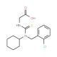 ({[(2-Chlorobenzyl)(cyclohexyl)amino]-carbonothioyl}amino)acetic acid - chemical structure image