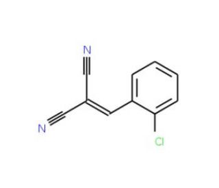 2-Chlorobenzylidenemalononitrile (CAS 2698-41-1) - chemical structure image