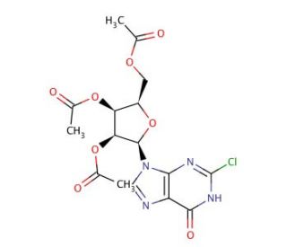 2-Chloroinosine 3&prime;,4&prime;,6&prime;-Triacetate (CAS 41623-86-3) - chemical structure image