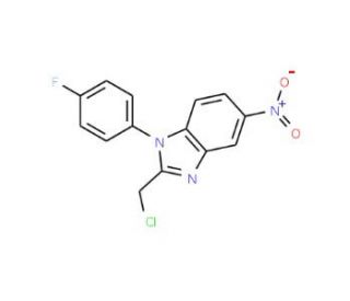 2-(chloromethyl)-1-(4-fluorophenyl)-5-nitro-1H-benzimidazole - chemical structure image