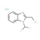 2-(chloromethyl)-1-(difluoromethyl)-1H-benzimidazole hydrochloride - chemical structure image