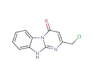 2-Chloromethyl-10H-benzo[4,5]imidazo[1,2-a]pyrimidin-4-one (CAS 62773-10-8) - chemical structure image