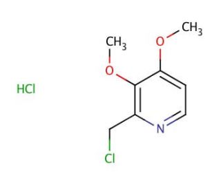 2-Chloromethyl-3,4-dimethoxypyridine Hydrochloride (CAS 72830-09-2) - chemical structure image