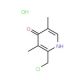 2-(Chloromethyl)-3,5-dimethylpyridin-4(1H)-onehydrochloride - chemical structure image