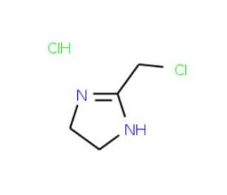 2-(chloromethyl)-4,5-dihydro-1H-imidazole hydrochloride (CAS 13338-49-3) - chemical structure image