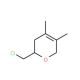 2-(chloromethyl)-4,5-dimethyl-3,6-dihydro-2H-pyran (CAS 98559-77-4) - chemical structure image