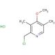 2-Chloromethyl-4-methoxy-3,5-dimethylpyridine hydrochloride (CAS 86604-75-3) - chemical structure image