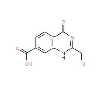 2-(chloromethyl)-4-oxo-3,4-dihydroquinazoline-7-carboxylic acid - chemical structure image