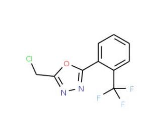 2-(chloromethyl)-5-[2-(trifluoromethyl)phenyl]-1,3,4-oxadiazole - chemical structure image