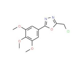 2-Chloromethyl-5-(3,4,5-trimethoxy-phenyl)-[1,3,4]oxadiazole (CAS 50677-29-7) - chemical structure image