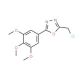 2-Chloromethyl-5-(3,4,5-trimethoxy-phenyl)-[1,3,4]oxadiazole (CAS 50677-29-7) - chemical structure image
