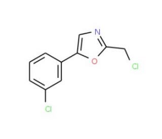 2-(chloromethyl)-5-(3-chlorophenyl)-1,3-oxazole - chemical structure image