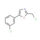 2-(chloromethyl)-5-(3-chlorophenyl)-1,3-oxazole - chemical structure image
