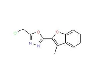 2-(chloromethyl)-5-(3-methyl-1-benzofuran-2-yl)-1,3,4-oxadiazole - chemical structure image