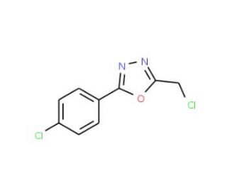 2-(chloromethyl)-5-(4-chlorophenyl)-1,3,4-oxadiazole (CAS 24068-15-3) - chemical structure image