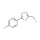2-(chloromethyl)-5-(4-chlorophenyl)-1,3,4-oxadiazole (CAS 24068-15-3) - chemical structure image