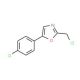 2-(chloromethyl)-5-(4-chlorophenyl)-1,3-oxazole (CAS 64640-12-6) - chemical structure image
