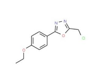 2-(chloromethyl)-5-(4-ethoxyphenyl)-1,3,4-oxadiazole (CAS 36770-19-1) - chemical structure image