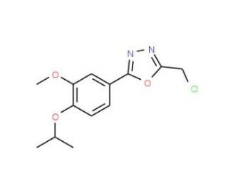 2-(chloromethyl)-5-(4-isopropoxy-3-methoxyphenyl)-1,3,4-oxadiazole - chemical structure image