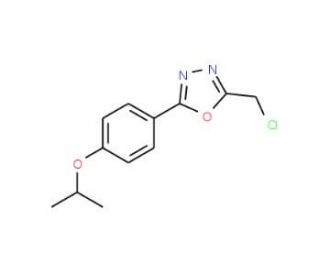 2-(chloromethyl)-5-(4-isopropoxyphenyl)-1,3,4-oxadiazole - chemical structure image
