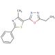 2-(chloromethyl)-5-(4-methyl-2-phenyl-1,3-thiazol-5-yl)-1,3,4-oxadiazole - chemical structure image