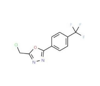 2-(Chloromethyl)-5-[4-(trifluoromethyl)phenyl]-1,3,4-oxadiazole - chemical structure image