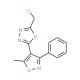 2-(chloromethyl)-5-(5-methyl-3-phenylisoxazol-4-yl)-1,3,4-oxadiazole (CAS 63002-59-5) - chemical structure image