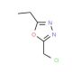 2-(chloromethyl)-5-ethyl-1,3,4-oxadiazole (CAS 3914-45-2) - chemical structure image