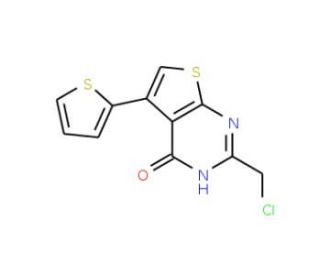 2-Chloromethyl-5-thiophen-2-yl-3H-thieno[2,3-d]pyrimidin-4-one - chemical structure image