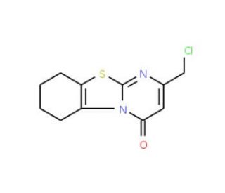 2-(chloromethyl)-6,7,8,9-tetrahydro-4H-pyrimido[2,1-b][1,3]benzothiazol-4-one - chemical structure image