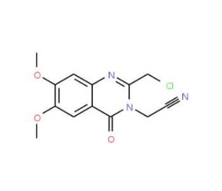[2-(chloromethyl)-6,7-dimethoxy-4-oxoquinazolin-3(4H)-yl]acetonitrile - chemical structure image
