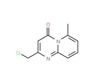 2-(chloromethyl)-6-methyl-4H-pyrido[1,2-a]pyrimidin-4-one (CAS 87591-74-0) - chemical structure image