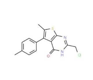 2-(chloromethyl)-6-methyl-5-(4-methylphenyl)thieno[2,3-d]pyrimidin-4(3H)-one - chemical structure image