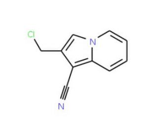 2-(chloromethyl)indolizine-1-carbonitrile (CAS 731821-82-2) - chemical structure image