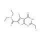 2-(chloromethyl)-N,N-diethyl-5-methyl-4-oxo-3,4-dihydrothieno[2,3-d]pyrimidine-6-carboxamide - chemical structure image