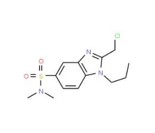 2-(chloromethyl)-N,N-dimethyl-1-propyl-1H-benzimidazole-5-sulfonamide - chemical structure image