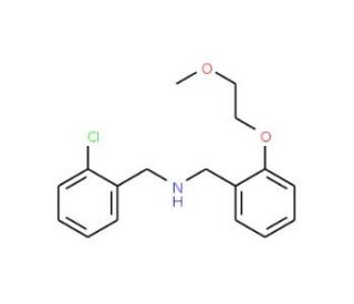 (2-Chlorophenyl)-N-[2-(2-methoxyethoxy)benzyl]-methanamine - chemical structure image