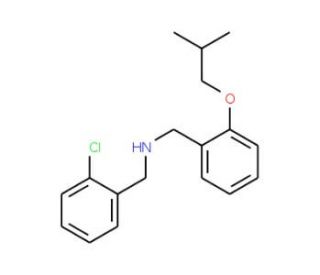 (2-Chlorophenyl)-N-(2-isobutoxybenzyl)methanamine - chemical structure image