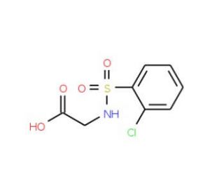 {[(2-chlorophenyl)sulfonyl]amino}acetic acid - chemical structure image