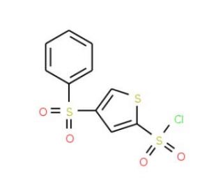 2-(Chlorosulphonyl)-4-(phenylsulphonyl)thiophene (CAS 160233-28-3) - chemical structure image