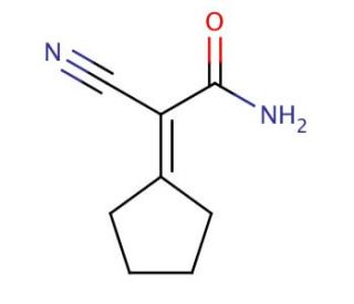 2-cyano-2-cyclopentylideneacetamide - chemical structure image