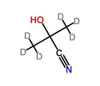 2-Cyano-2-propanol-1,1,1,3,3,3-d6 (CAS 40662-43-9) - chemical structure image