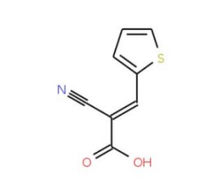 2-Cyano-3-(2-thienyl)acrylic acid (CAS 58177-53-0) - chemical structure image